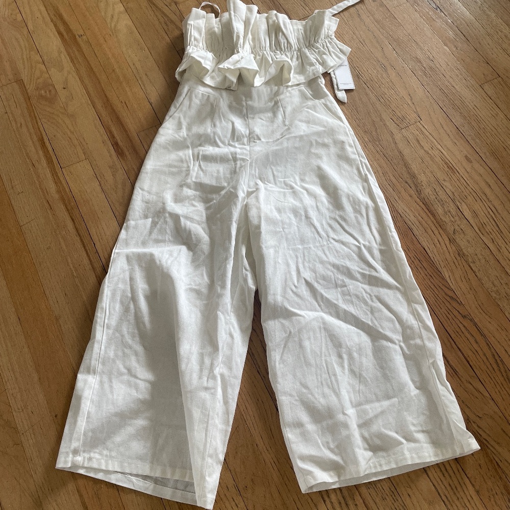 NWT White jumpsuit size small